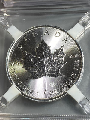 原光98分 加拿大楓葉銀幣，5美，鏡面，2014年發行，重577