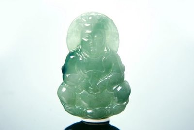 [Disk水晶][永保平安]老坑冰種滿綠翡翠寶瓶觀音精雕墜(54x36x8mm重25克)AT-10-A貨專賣