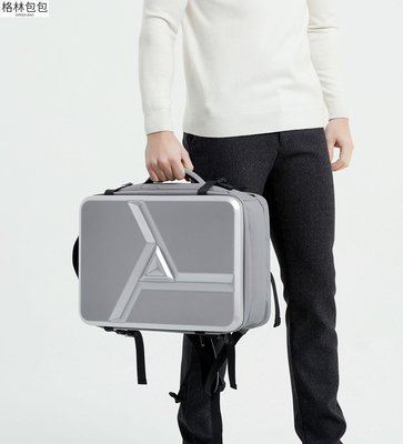 電腦包筆記本包雙肩包男女電競背包硬殼新款潮流電競包17.3英寸-格林包包