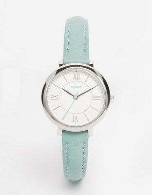 正品代購 Fossil Jacqueline Watch 優雅質感薄荷綠真皮金屬錶款 現貨