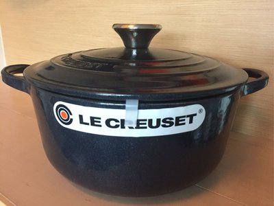 [全新Le Creuset] 圓鍋 20cm 不銹鋼頭 (星空藍) ) (送LC鍋食譜卡5枚)