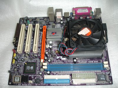 【電腦零件補給站】精英 ECS 761GX-M754 + AMD Sempron 2800+ CPU含風扇