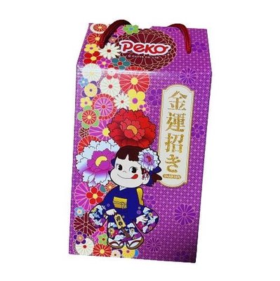 過年禮盒 日本 不二家 PECO 金運招き 綜合牛奶糖提籃禮盒 270g 原味/草莓味/抹茶味 牛奶糖