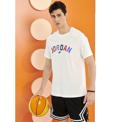 熱賣精選 NBA T恤 AJ短袖T恤 2022 夏季新款 飛人籃球運動T恤 大呎碼 乾爽透氣 運動服 運動上衣男 黑白兩色 運動衫
