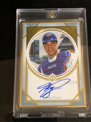 MIKE PIAZZA 2018 TOPPS TRANSCENDENT GOLD FRAMED AUTOGRAPH AUTO /25