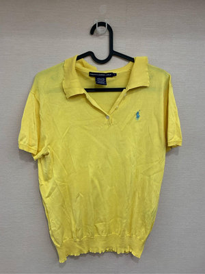 Polo Ralph Lauren Golf 短袖黃色針織polo衫 size L