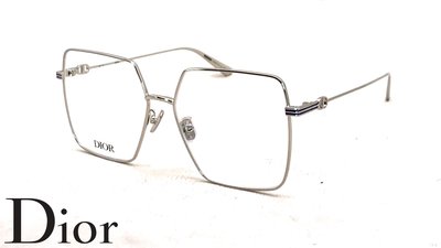 【本閣】DIOR Ever SU 8010 法國精品光學眼鏡 銀色男女大方鈦框 周揚青新款 許路兒 迪奧logo鏡腳造型