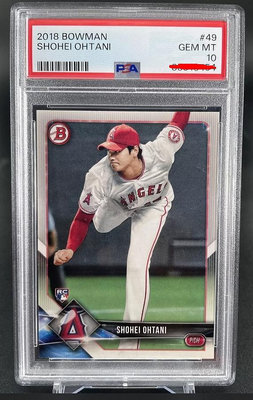 大谷翔平 2018 Bowman RC SHOHEI OHTANI #49 新人卡 PSA 10 鑑定卡