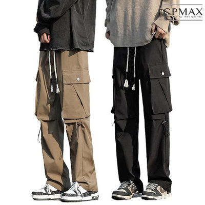【CPMAX】韓系最新街頭風工裝褲  闊腿工裝褲 大尺碼長褲 嘻哈工裝褲 【P140】