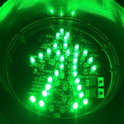 LED綠光小綠人。動態小綠人走路。警示燈。紅綠燈。戶外防水型。125mm。12V