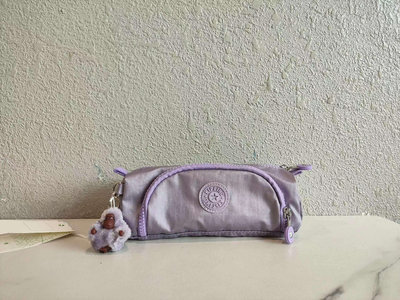 Kipling K09406 猴子包 金屬紫 雙層筆袋 文具袋 收納包 預購