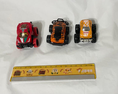 鐵皮越野車 塑料越野車 3台合售 迴力車玩具 二手
