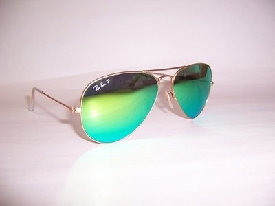 光寶眼鏡城(台南)Ray-Ban太陽眼鏡*RB3025/112/P9, 超酷消光金框,黃金綠水銀鏡面,偏光 *旭日公司貨