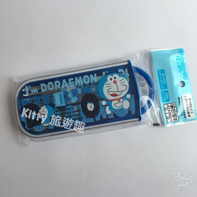 [Kitty 旅遊趣] Doraemon 環保餐具組 哆啦Ａ夢 小叮噹 湯匙 叉子 抽取式餐具盒 外出攜帶超方便
