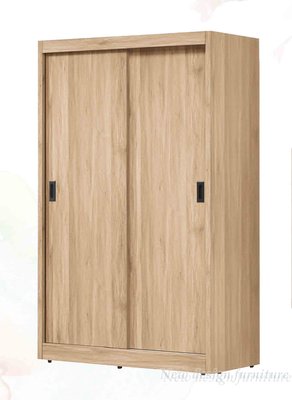 【N D Furniture】台南在地家具-北歐日式木心板原切色4尺推門衣櫥/衣櫃TH