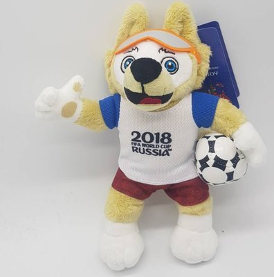 下殺world cup吉祥物 2018俄羅斯世界杯公仔狼扎比瓦卡玩偶足球紀念品~特價特賣