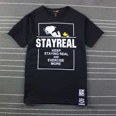 五月天STAYREAL X SNOOPY 史努比動起來情侶款男女短袖T恤 黑色 買三免運