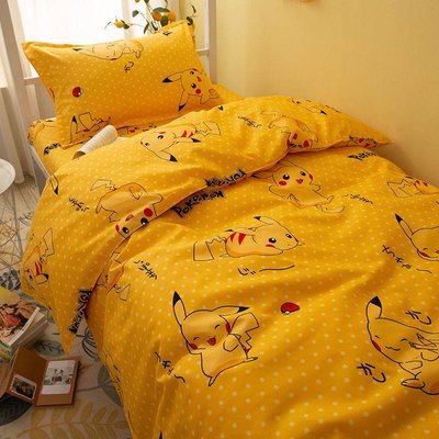 床單單件圖案合身床單床上用品套裝舒適套裝卡通可愛豬床雙四套宿舍