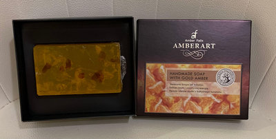 手工皂 AMBER ART 波蘭原裝進口 琥珀臧吉 杜松子精油 黃金琥珀皂 120g  保濕 香皂（全新台北現貨）