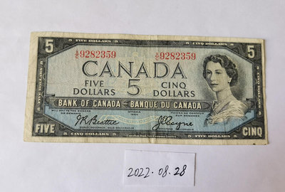 加拿大1954年5元