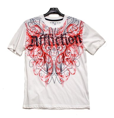 affliction 紅色雙蟒/刺青圖案 T shirt