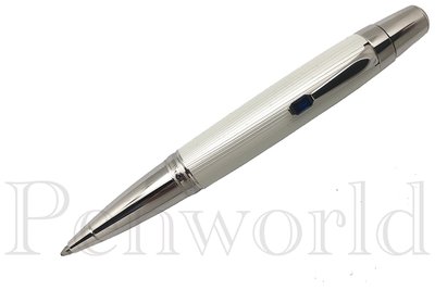 【Penworld】德國製 Mont Blanc萬寶龍 波西米亞 白桿/藍寶石原子筆 11345