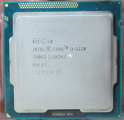 最後出清特價【 1155 腳位  】Intel® Core™ i3-3220 處理器 3M快取3.30 GHz 雙核四緒