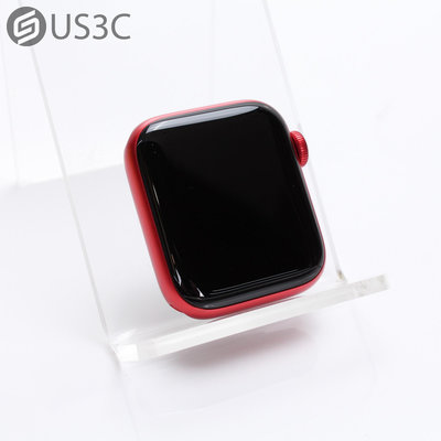 【US3C-台南店】Apple Watch 6 40mm GPS 紅色 鋁金屬錶殼 血氧濃度感測器 第 3 代光學心率感測器 跌倒偵測功能 二手智慧穿戴裝置