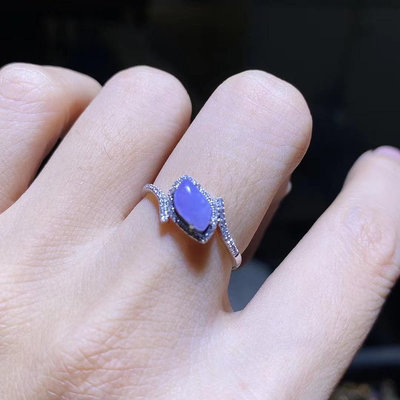 【凱莉珠寶】工廠直營 拍賣 直播  - 18k金鑲嵌 紫色翡翠 隨形戒指 - 翡翠A貨