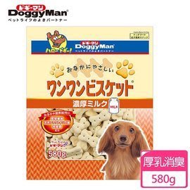 Ω永和喵吉汪Ω-日本DoggyMan新款犬用消臭餅乾~原味(厚乳消臭) 580g~大包 家庭號 狗餅乾
