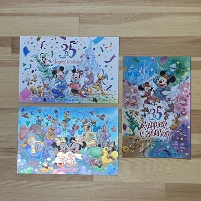 日本迪士尼 30週年 35週年 明信片 絕版 Happiest Celebration