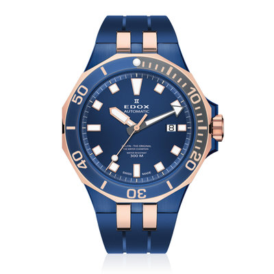 【時光鐘錶公司】EDOX 伊度 E80110.357.BURCA.BUIR 海豚系列300米防水日曆錶腕表