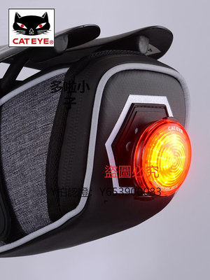 車燈 cateye貓眼自行車燈頭盔尾燈騎行警示燈多功能可佩戴式座管鞍包燈