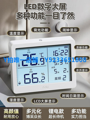濕度計 小米得力溫度計壁掛電子溫濕度計室內家用數顯高精度精準嬰兒房溫