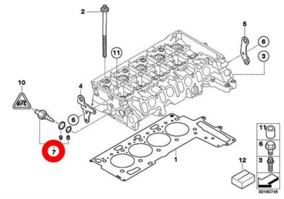 阿德，BMW MINI（柴油車）引擎氣缸蓋冷卻水溫度感應器 感知器 傳感器 計N47 N57 B37 B47 引擎 13627797957