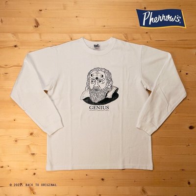 日本【Pherrows】GENIUS 天才系列 伽利略 厚磅長袖上衣T恤