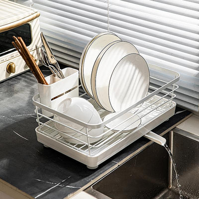 摩登主婦廚房置物架碗盤收納架家用碗碟瀝水架碗筷瀝水籃水槽碗架--思晴