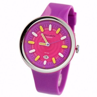百聖牛 PASNEW繽紛果凍電子錶 -紫/42mm-PJA-6002A