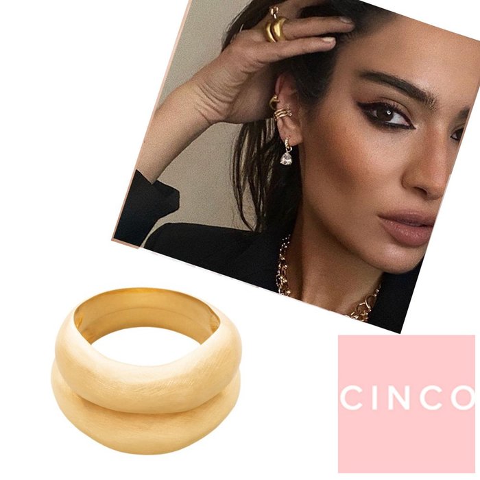 CINCO 葡萄牙精品 Lang rings 24K金雙層圓形寬版戒指 Debora Rosa聯名