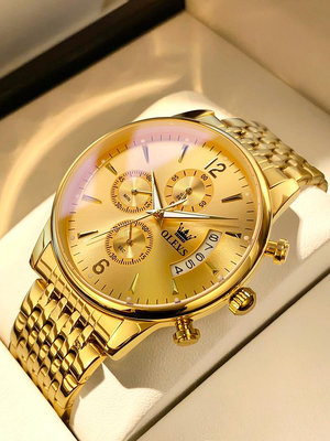 女生手錶 男士手錶 2023新款瑞士認證正品牌手錶男士機械錶金色學生名錶防水石英男錶