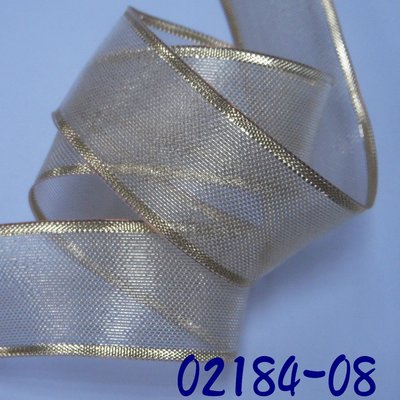 8分金蔥網狀塑形鐵絲緞帶(02184-08)~Jane′s Gift~Ribbon用於裝飾 花材 佈置 設計材料