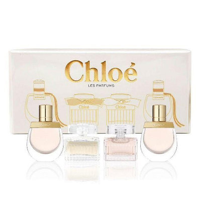 【省心樂】 Chloe 經典女小香水專櫃禮盒四入組-芳心之旅x2+同名x1+白玫瑰x1(5ml*4)