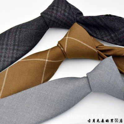 男士領帶領帶男士商務正裝棉質品質西裝TR面料韓版6CM  滿599免運