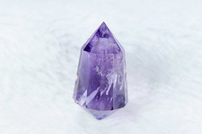 [Disk水晶][極品收藏]清透高淨度紫水晶雙尖晶柱(可打洞當靈擺墜子)HG-05