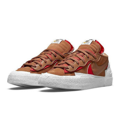 Sacai x Nike Blazer Low “British Tan” 棕紅色 解構 DD1877-200