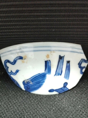 A448-20 明代嘉靖萬歷時期青花神獸紋碗標本 描繪生動