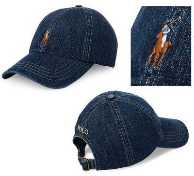 Polo Ralph Lauren  棒球帽 老帽 成人款 小彩馬 牛仔布 現貨