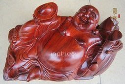 INPHIC-紅木工藝品 木雕擺飾 花梨木如意睡佛 彌勒佛