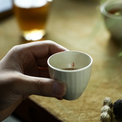 現貨熱銷-陶作者手工拉坯手作肌理 茶杯品茗杯 聞香杯 草木灰釉茶杯~特價