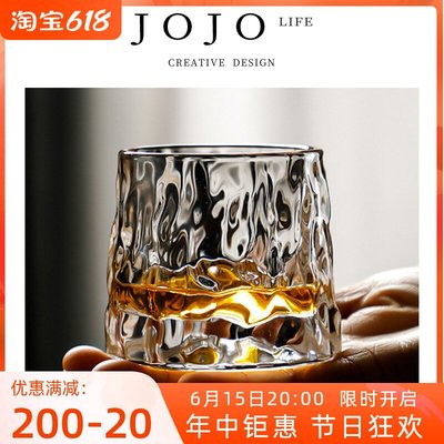 JOJO·Whirling·杯具加厚玻璃不倒翁洋酒杯威士忌螺旋杯 |旋轉日韓